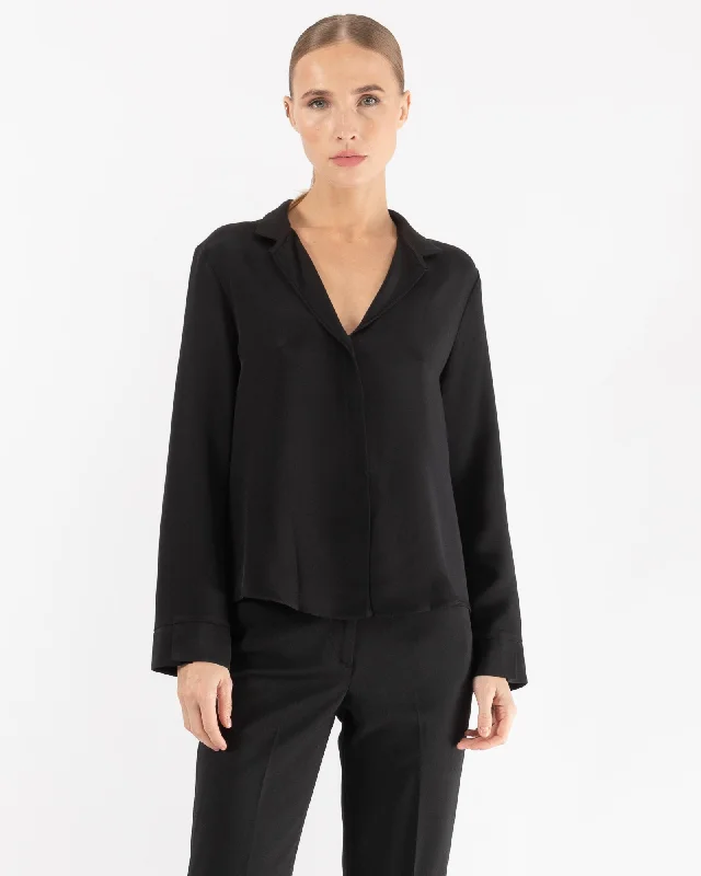 Cuff Blouse Embroidered Cotton Blouse