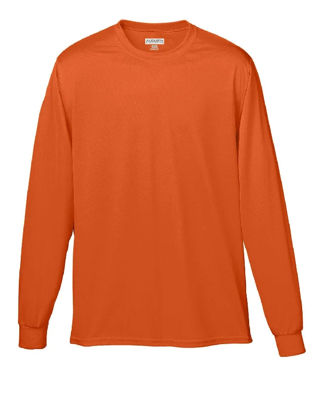 Augusta Long Sleeve Moisture Wicking T-Shirt | Orange Chenille Blend Fleece Blend Nylon Blend Augusta Long Sleeve Moisture Wicking T-Shirt | Orange Chenille Blend Fleece Blend Nylon Blend