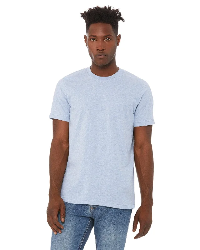 Bella+Canvas Unisex Heather CVC T-Shirt | Hthr Prism Blue Cashmere Blend Cotton Blend Poly Blend Bella+Canvas Unisex Heather CVC T-Shirt | Hthr Prism Blue Cashmere Blend Cotton Blend Poly Blend