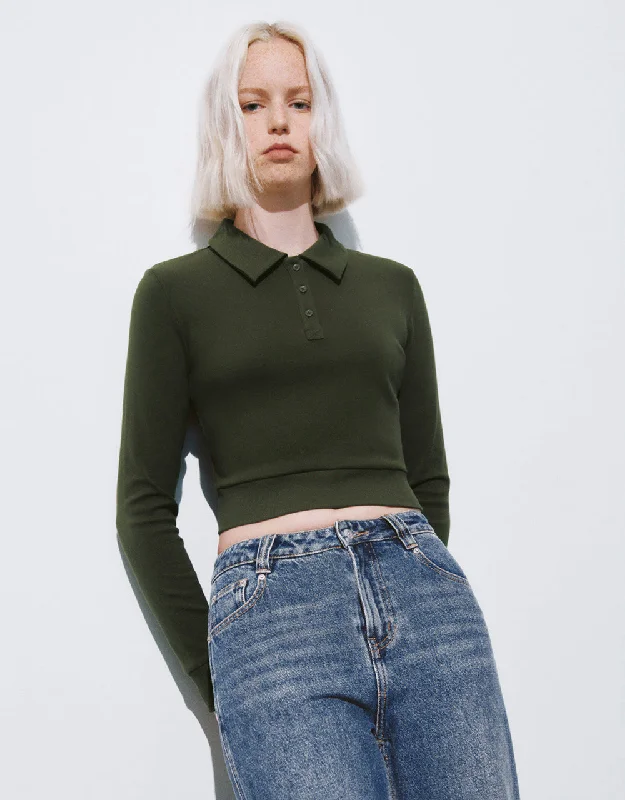 Button Half Placket Cropped Knitted T-Shirt Chenille Fabric Brocade Fabric Lace Fabric Button Half Placket Cropped Knitted T-Shirt Chenille Fabric Brocade Fabric Lace Fabric