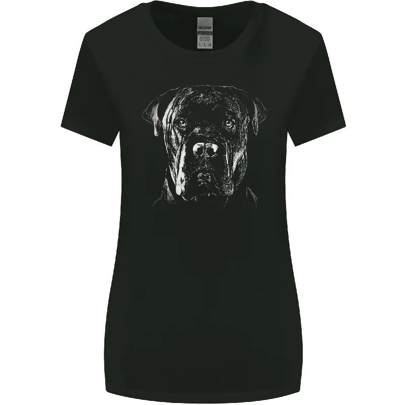 Cane Corso Head Shot Dog Womens Wider Cut T-Shirt Zippered Front Buttoned Front Snap Front Cane Corso Head Shot Dog Womens Wider Cut T-Shirt Zippered Front Buttoned Front Snap Front