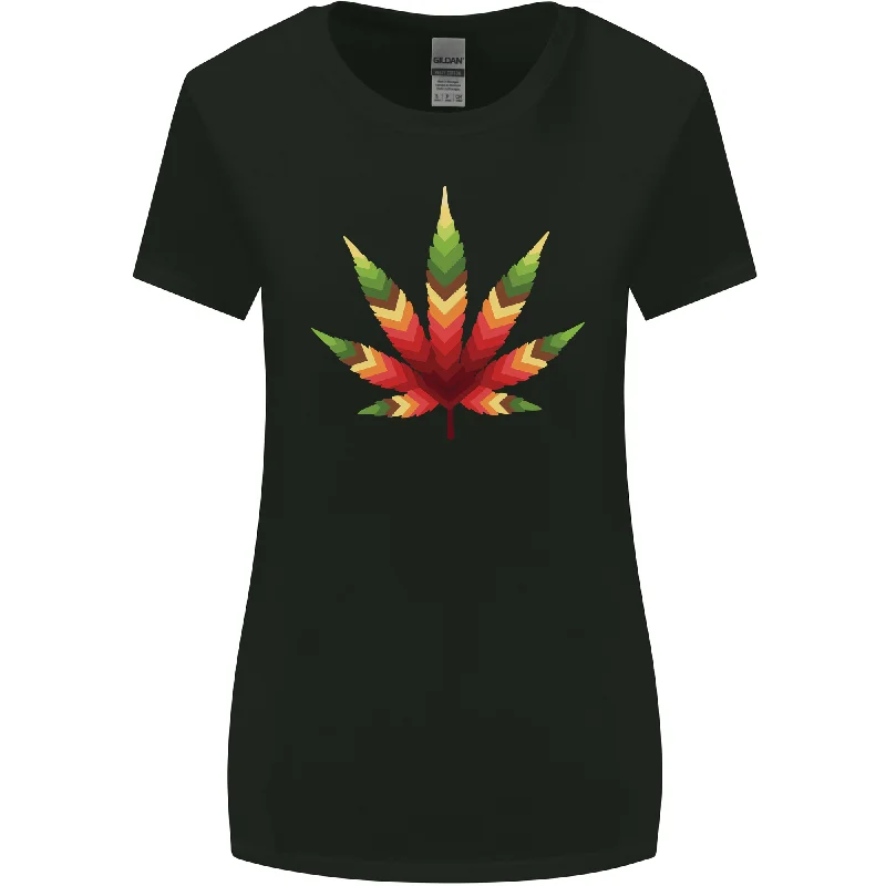 Cannabis Leaf Weed Marijuana Weed Womens Wider Cut T-Shirt Fashionable Trendy Casual Cannabis Leaf Weed Marijuana Weed Womens Wider Cut T-Shirt Fashionable Trendy Casual