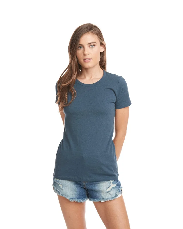 Next Level Ladies Boyfriend Tee | Indigo Collared Crew Neck Turtle Neck