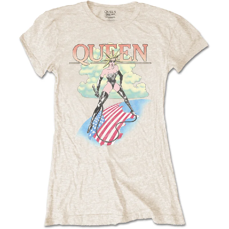 Queen Ladies T-Shirt: Mistress Satin Fabric Silk Fabric Chiffon Fabric