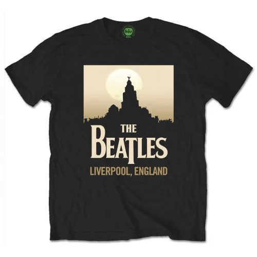The Beatles Unisex Premium T-Shirt: Liverpool England Rayon Velvet Corduroy