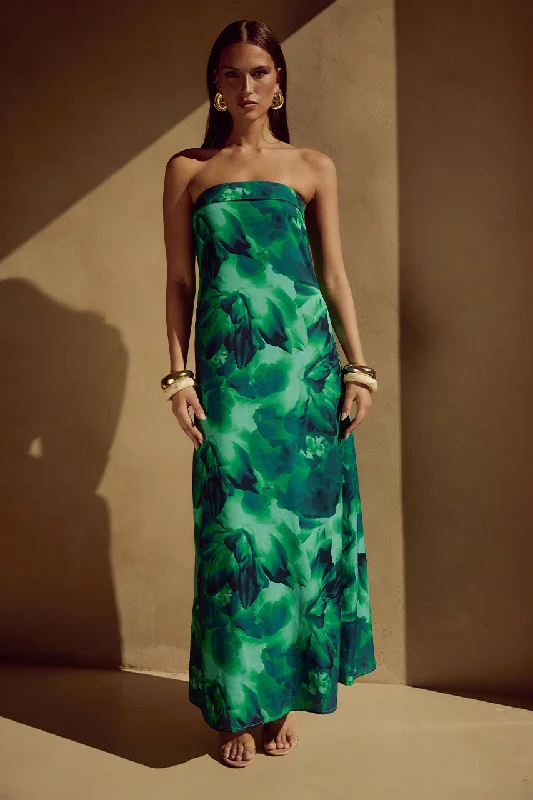 ALBA MAXI DRESS - CALISTA GREEN Fashionable Button-Down Maxi Dress