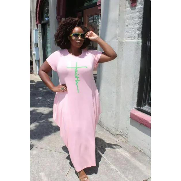 Comfortable Pink & Green Bubble Jersey Dress, Maxi Dress , Faith Dress Stylish V-Neck Maxi Dress Comfortable Pink & Green Bubble Jersey Dress, Maxi Dress , Faith Dress Stylish V-Neck Maxi Dress