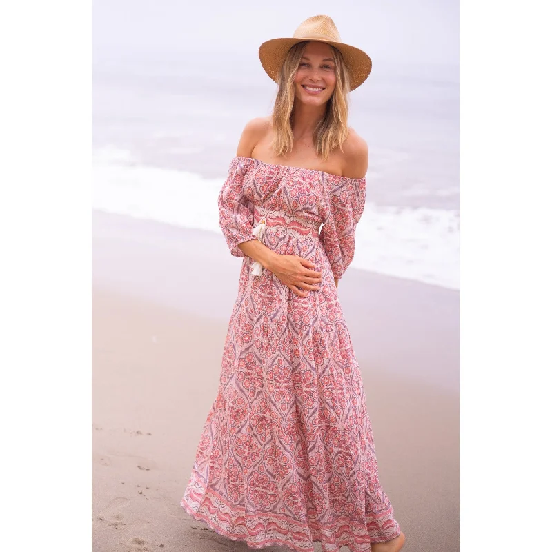 Beaded Elle Maxi Dress Comfortable Plunging Neckline Maxi Dress