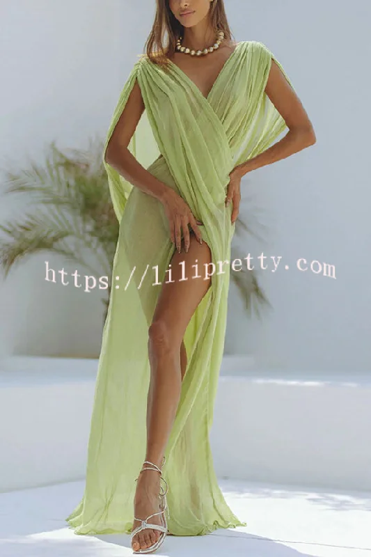Lilipretty® Enjoy Your Vacation Linen Blend Ruched Shoulder Drape Loose Cover Up Maxi Dress Fashionable Printed Maxi Dress Lilipretty® Enjoy Your Vacation Linen Blend Ruched Shoulder Drape Loose Cover Up Maxi Dress Fashionable Printed Maxi Dress
