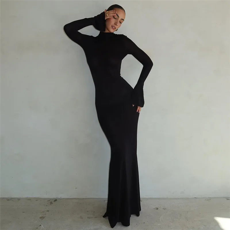 Fashion Open Back Maxi Dress Fashionable Off-Shoulder Maxi Dress