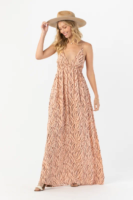 Gracie Maxi Dress Naturals Cozy Maxi Dress with Slit