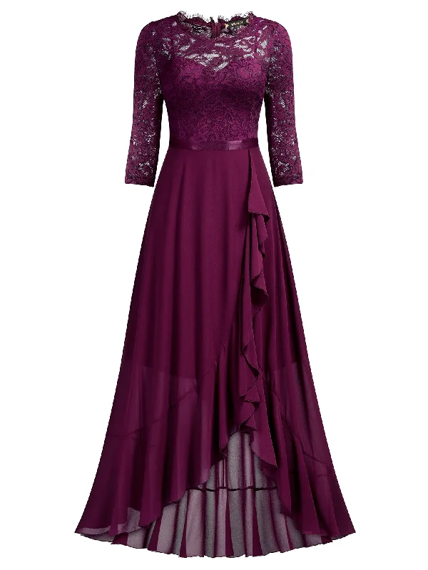 Half Sleeves Ruffle Maxi Dress Classic Tulle Maxi Dress