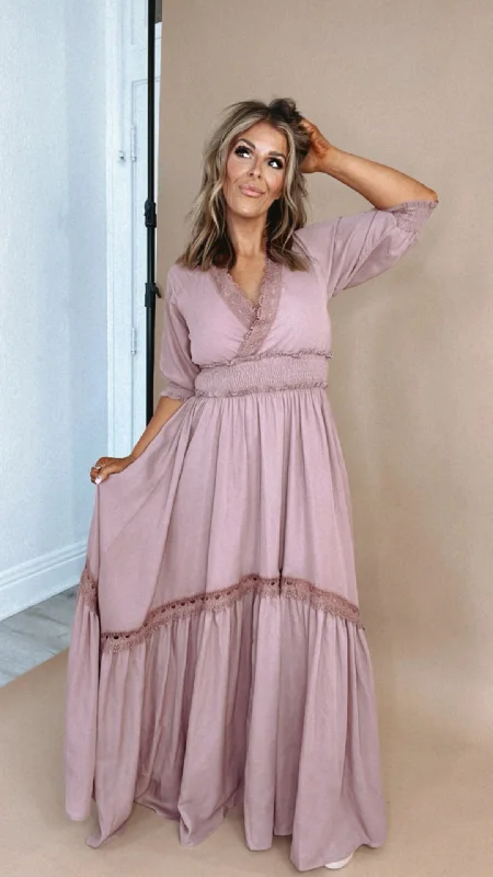 ECB Exclusive: Most Admired Maxi Dress , Blush Cozy Knitted Maxi Dress
