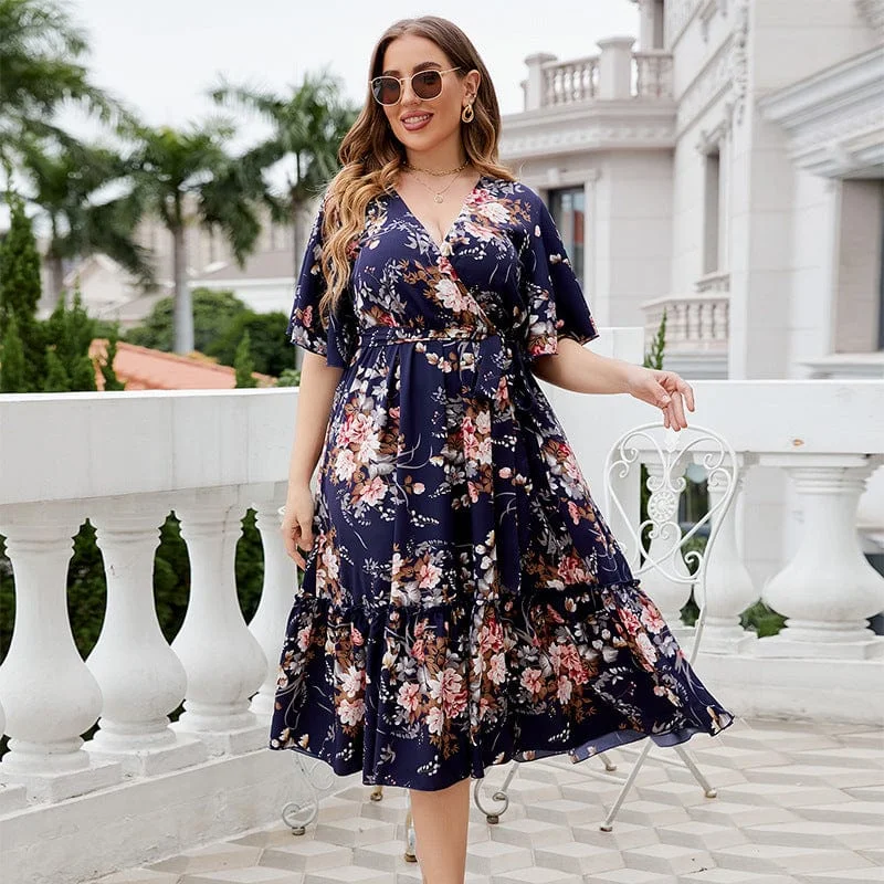 Plus Size Ruby Maxi Dress Cozy Cold-Shoulder Maxi Dress