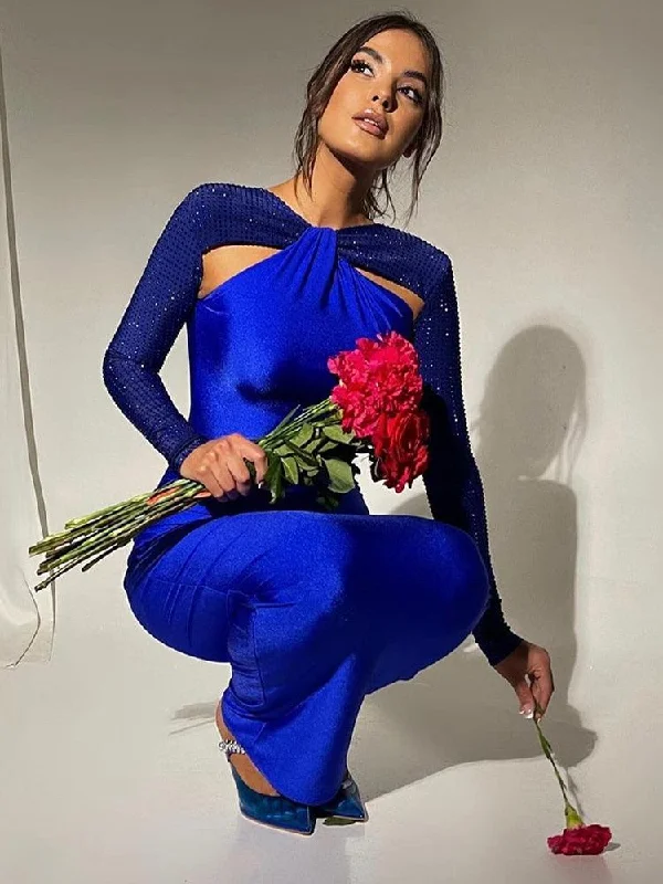Robbie Long Sleeve Maxi Dress Fashionable Sheer Maxi Dress