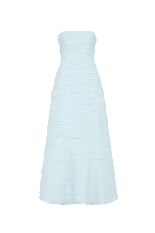 Soundscape Maxi Dress Sea Breeze by Aje Comfortable Bohemian Maxi Dress