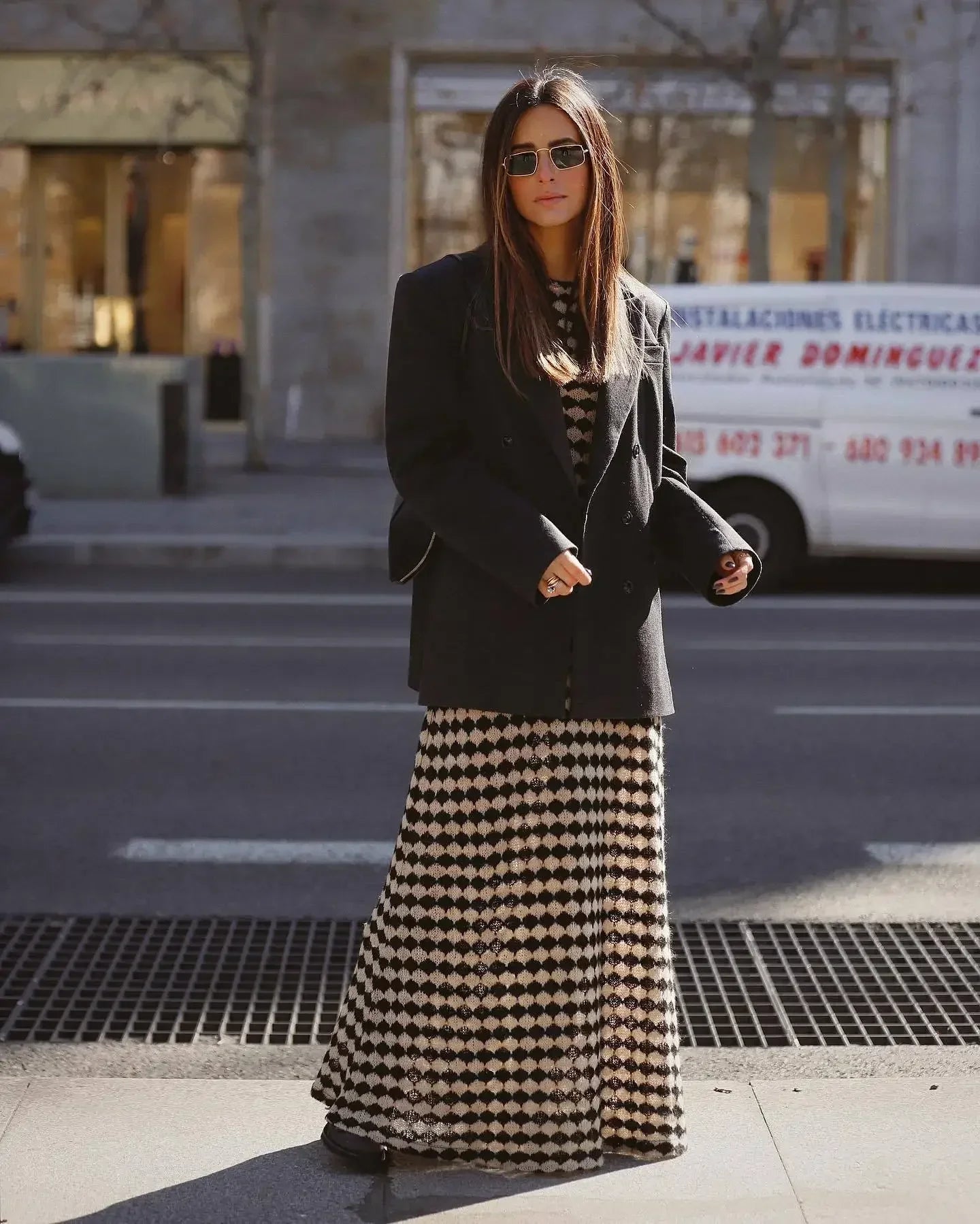 V Neck Plunge Maxi Dress Trendy Maxi Dress with Straps