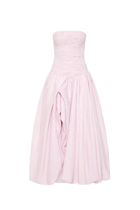 Violette Bubble Hem Maxi Dress Pastel Pink by Aje Fashionable Chiffon Maxi Dress