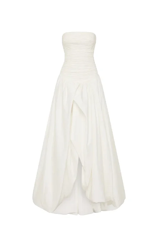 Violette Bubble Hem Maxi Dress Ivory by Aje Chic Summer Maxi Dress