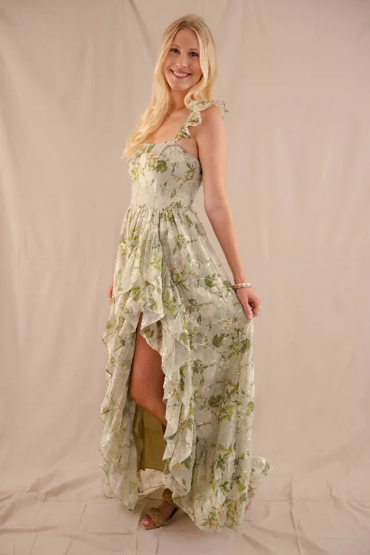 Wishful Feelings Maxi Dress Elegant Lace-Up Maxi Dress