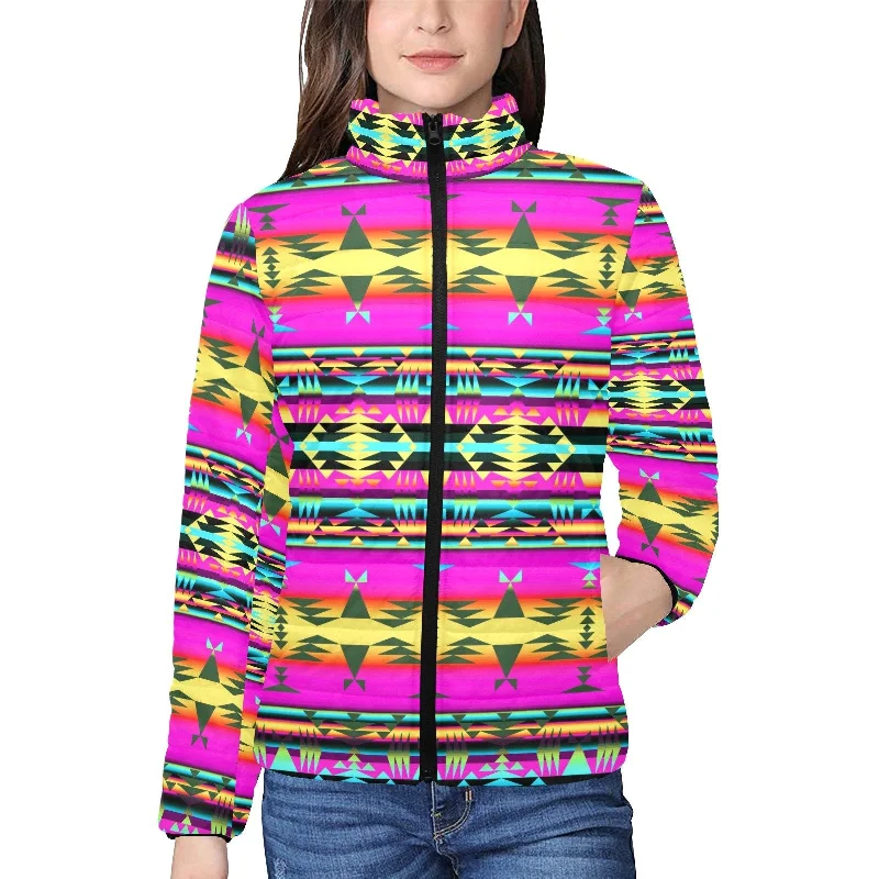 Between the Sunset Mountains Women's Stand Collar Padded Jacket Lace Jacket Ribbed Jacket Sequined Jacket Between the Sunset Mountains Women's Stand Collar Padded Jacket Lace Jacket Ribbed Jacket Sequined Jacket