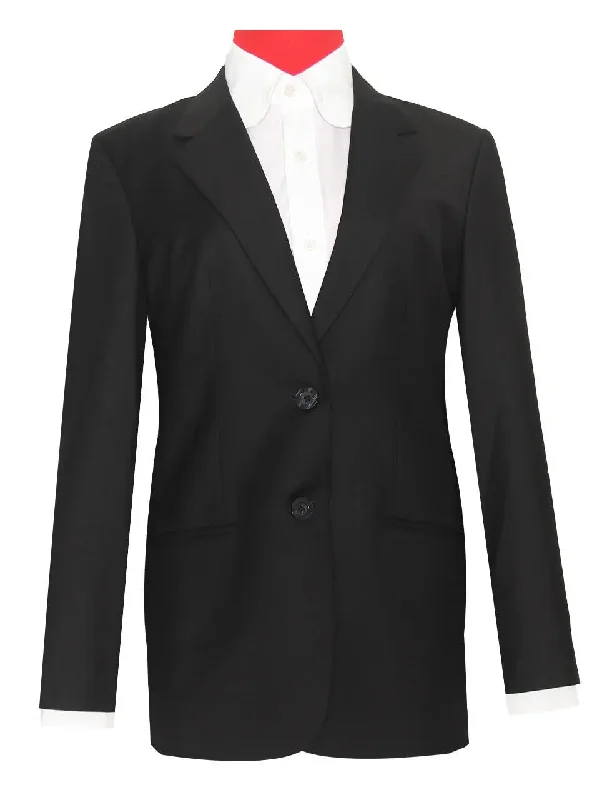 Black Jacket | Black Color 2 Button Womens Jacket Fleece Jacket Down Jacket Parka