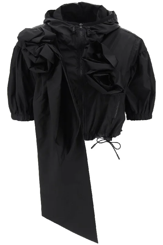 Cropped Jacket With Rose Detailing Notch Collar Jacket Peter Pan Collar Jacket Cowl Neck Jacket Cropped Jacket With Rose Detailing Notch Collar Jacket Peter Pan Collar Jacket Cowl Neck Jacket