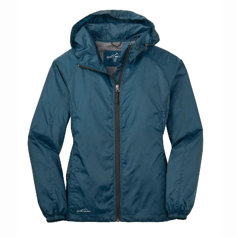 Eddie Bauer Women's Adriatic Blue Packable Wind Jacket Fleece Fabric Down Fabric Feather Fabric Eddie Bauer Women's Adriatic Blue Packable Wind Jacket Fleece Fabric Down Fabric Feather Fabric
