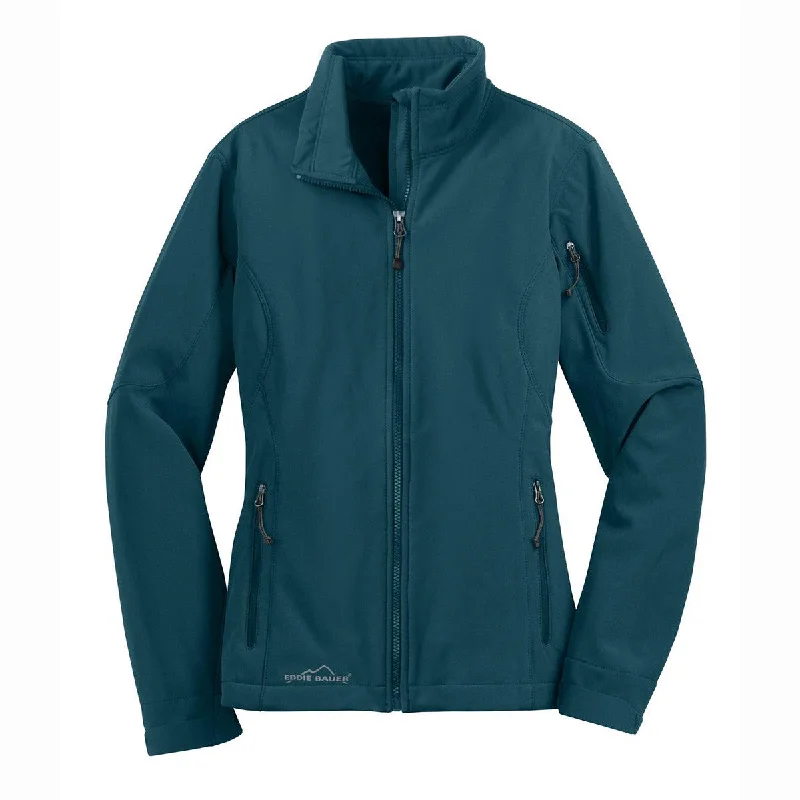 Eddie Bauer Women's Dark Adriatic Blue Softshell Jacket Collared Jacket Crew Neck Jacket Turtle Neck Jacket Eddie Bauer Women's Dark Adriatic Blue Softshell Jacket Collared Jacket Crew Neck Jacket Turtle Neck Jacket