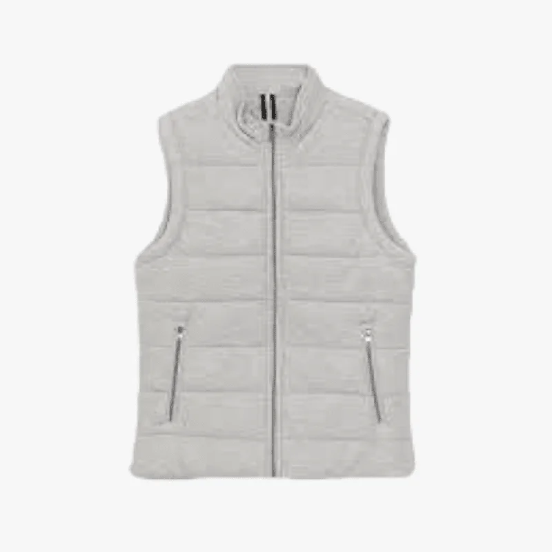 Jeep Ladies Puffer Gilet Jacket Light Grey Tiered Jacket Buttoned Jacket Zippered Jacket Jeep Ladies Puffer Gilet Jacket Light Grey Tiered Jacket Buttoned Jacket Zippered Jacket