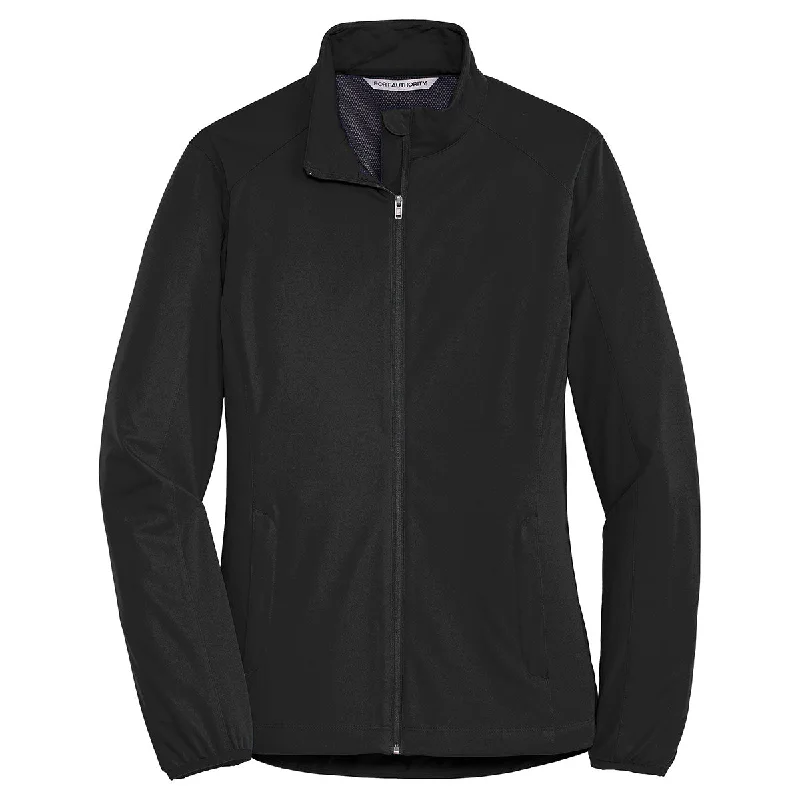 Port Authority Women's Deep Black Active Soft Shell Jacket Lace Jacket Ribbed Jacket Sequined Jacket Port Authority Women's Deep Black Active Soft Shell Jacket Lace Jacket Ribbed Jacket Sequined Jacket