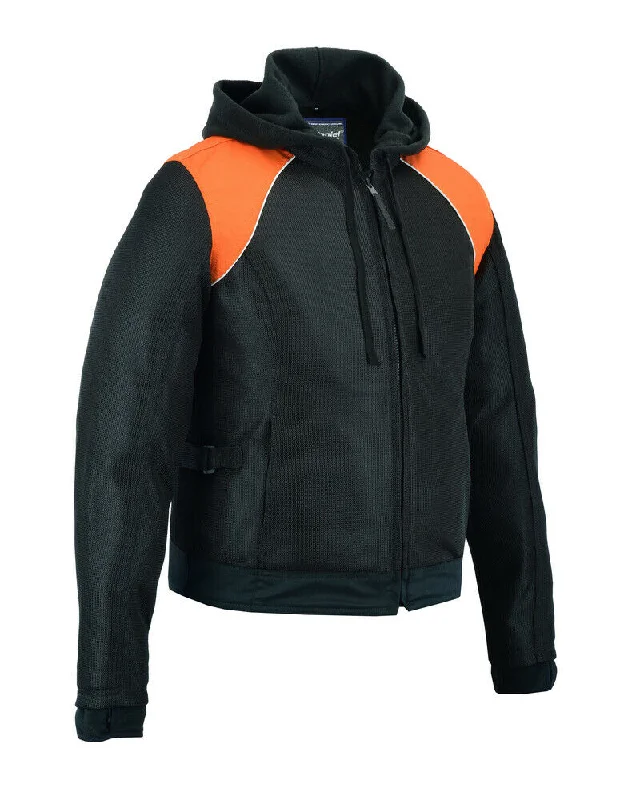 Ladies Mesh 3-in-1 Riding Jacket (Black/Orange) DS827 Welt Pockets Slit Pockets Flap Pockets Ladies Mesh 3-in-1 Riding Jacket (Black/Orange) DS827 Welt Pockets Slit Pockets Flap Pockets