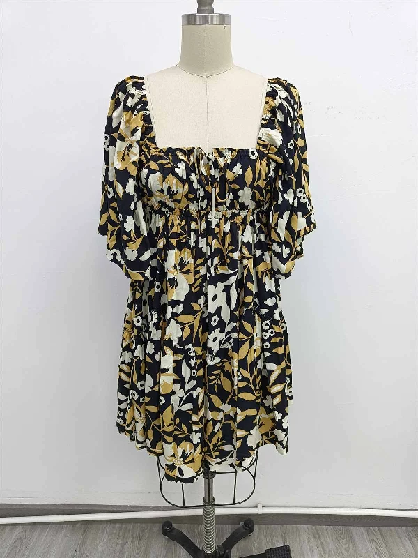 Puff Sleeve Mini Dress Classic White Mini Dress