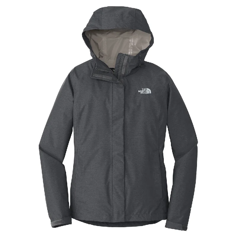 The North Face Women's Dark Grey Heather Dryvent Rain Jacket Cardigan Sweater Pullover The North Face Women's Dark Grey Heather Dryvent Rain Jacket Cardigan Sweater Pullover