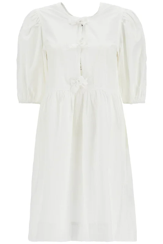 Organic Cotton Tie String Mini Dress Comfortable Wrap Mini Dress