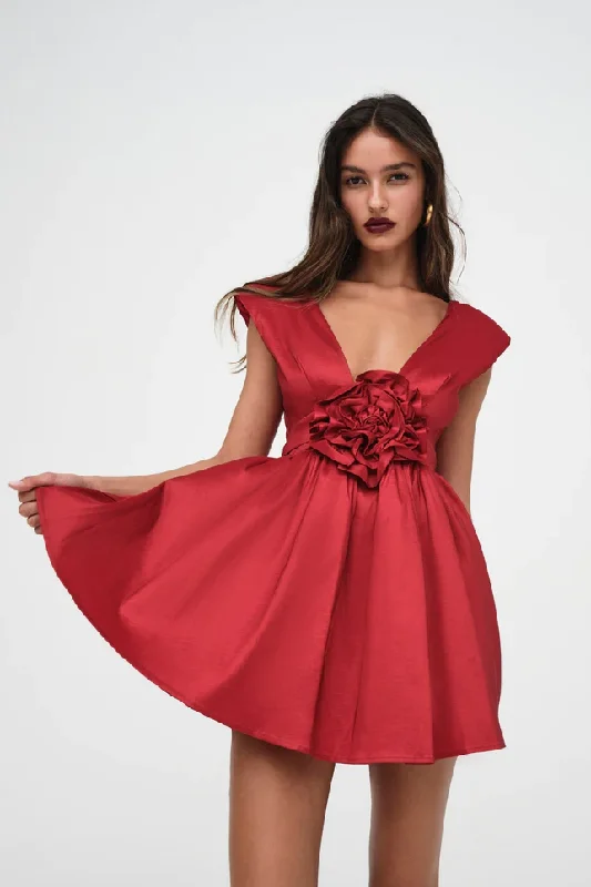 Rose Mini Dress Classic Shift Mini Dress