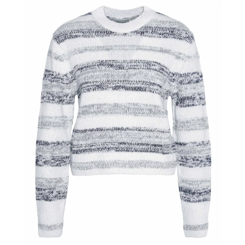 Barbour Anya Knitted Ladies Jumper - Multi Denim Fabric Leather Fabric Suede Fabric