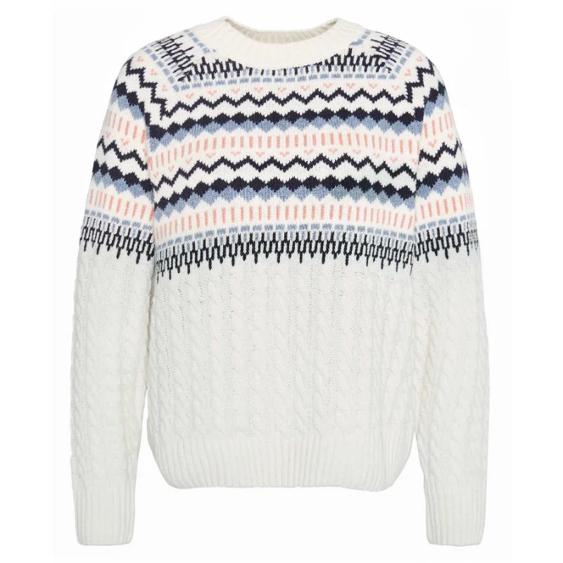 Barbour Marnie Knitted Ladies Jumper - Ecru Jersey Fabric Tulle Fabric Batik Fabric