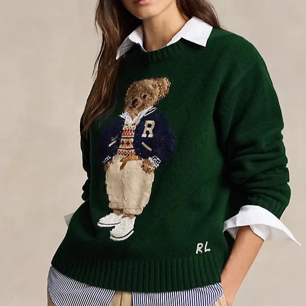 Premium Wool-Cashmere Jumper Open Front Closed Front Wrap Front