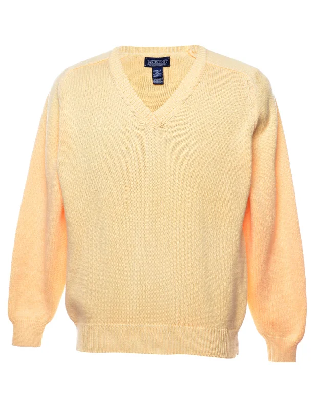 Yellow Jumper - M Sequined Glittery Shiny