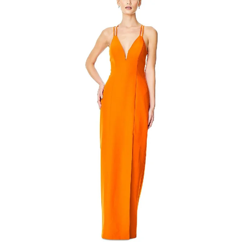 Aidan by Aidan Mattox Womens Plunging Long Evening Dress