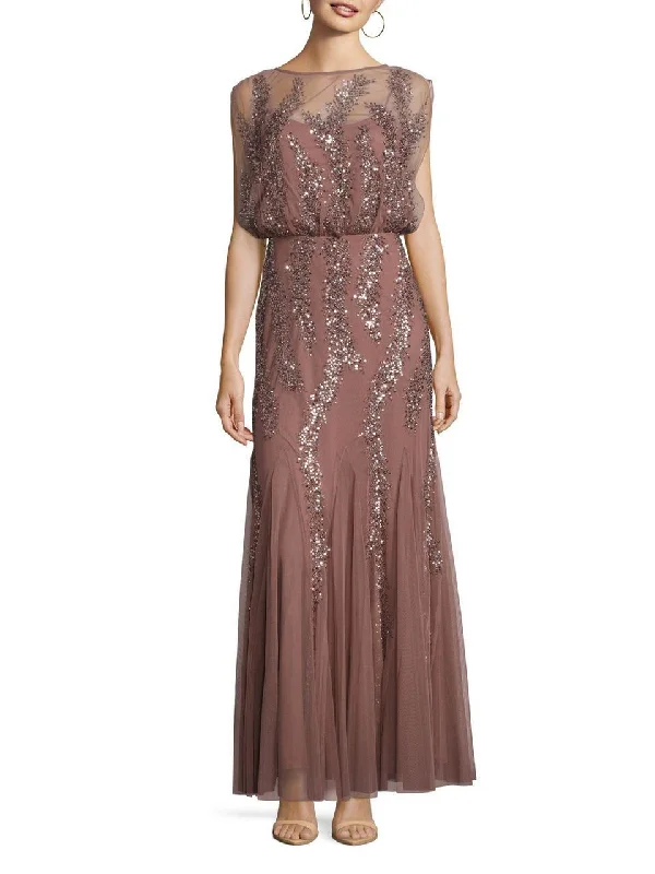 Aidan Mattox - 54468390SC Glittered Blouson Long Dress