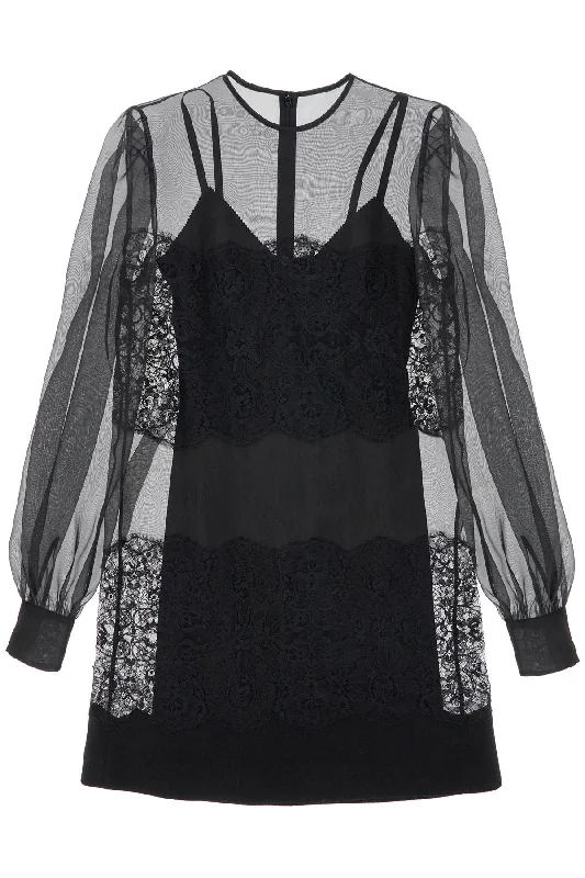 Dolce & Gabbana Women's Short Organza And Lace Dress