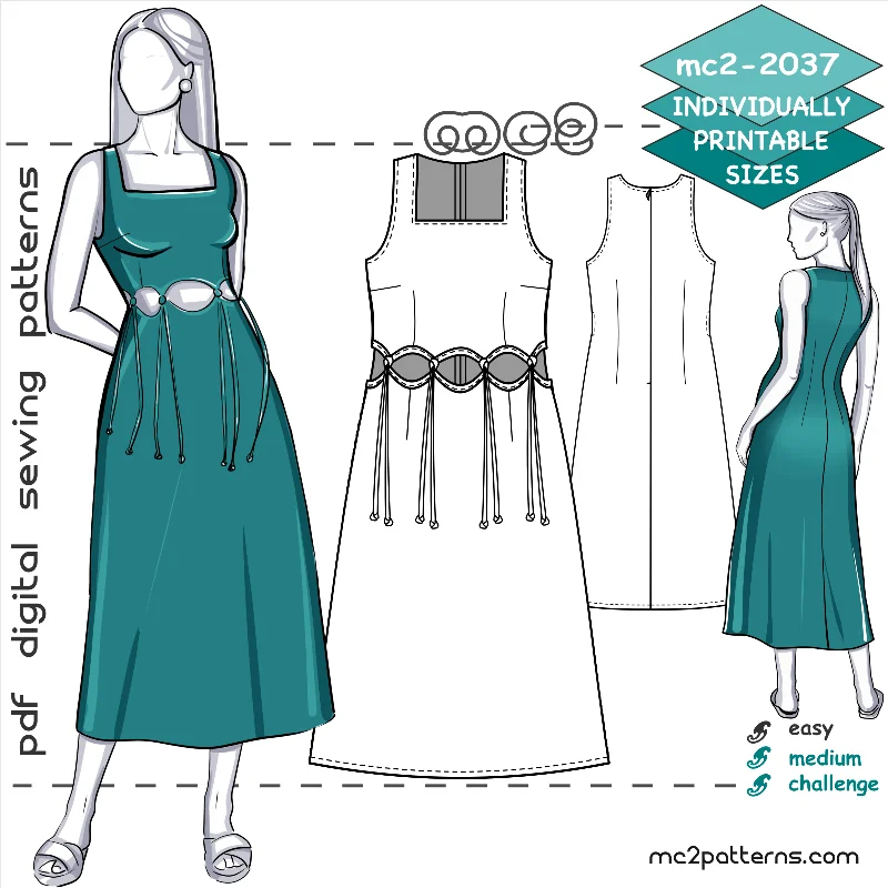 Close-fit Sundress with Front Cut-outs