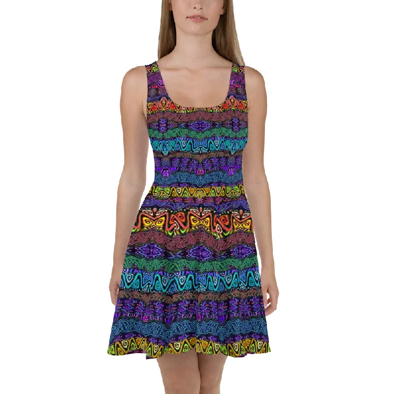 Color Swirls designer Skater Dress by John A. Conroy