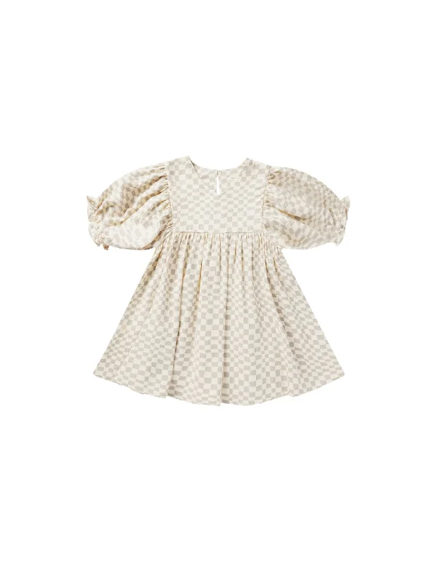 Jolene Dress - Dove Check
