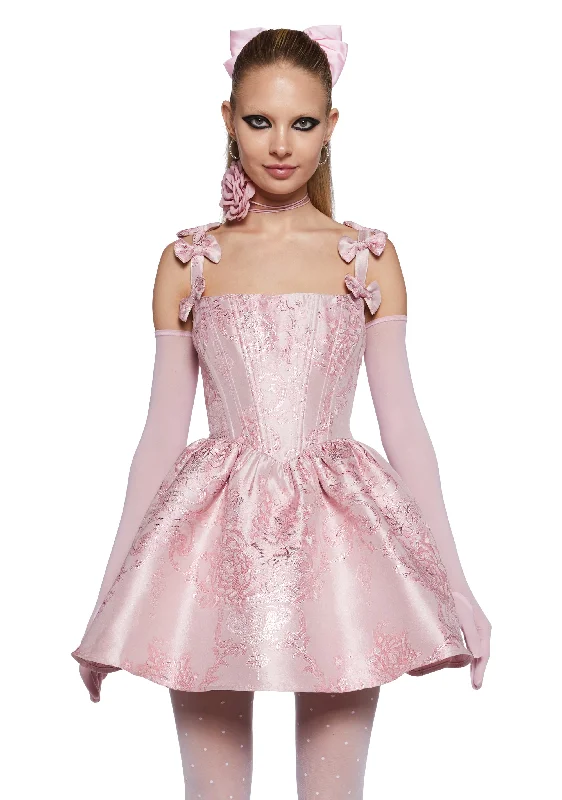 Grand Illusions Brocade Dress