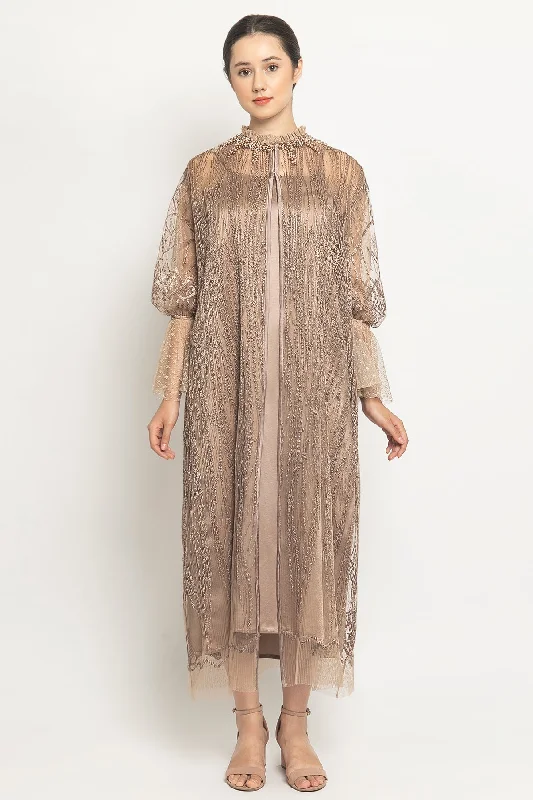 Ayra Dress in Nude Brown