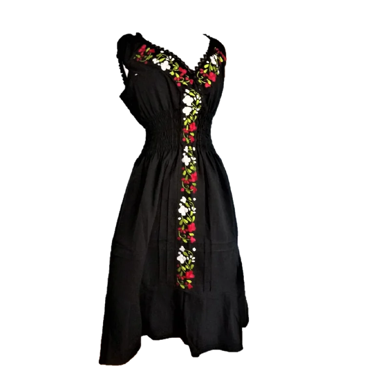 Black- Small Flowers