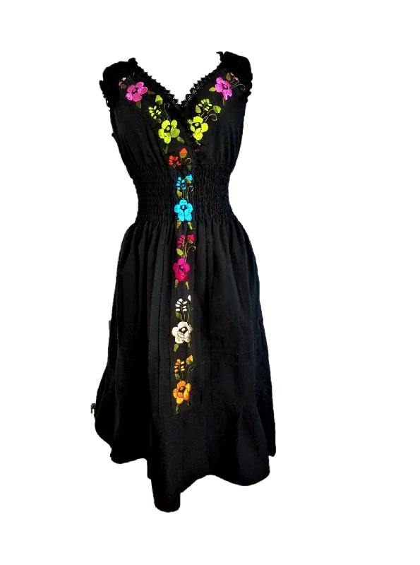 Black Multi Flowers